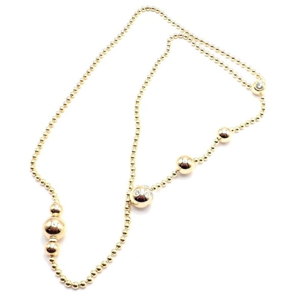 Authentic! Cartier Draperie de Decollate 18k Yellow Gold Diamond Necklace - Picture 7 of 12
